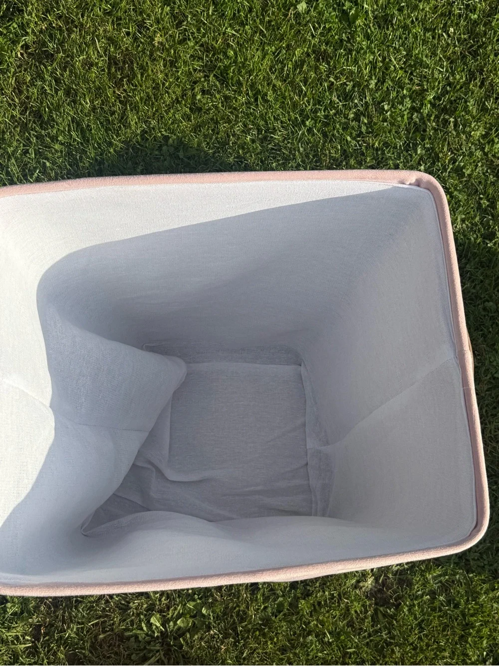 Juicy Couture Pink & Cream Fabric Storage Basket with Gold Crown